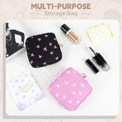 Period Bag for Teen Girls, Canvas Sanitary Napkin Storage Bag - Image 4