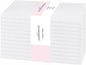 PurpleEssences Set of 12 Cloth Dinner Napkins 100% Cotton 18x18 Inch - Soft Durable Washable - Ideal for Farmhouse Party Spring Summer - Perfect Everyday Use Table Linen - White