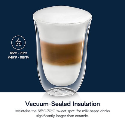 De'Longhi DeLonghi Double Walled Thermo Latte Glasses, 330 milliliters - Image 6