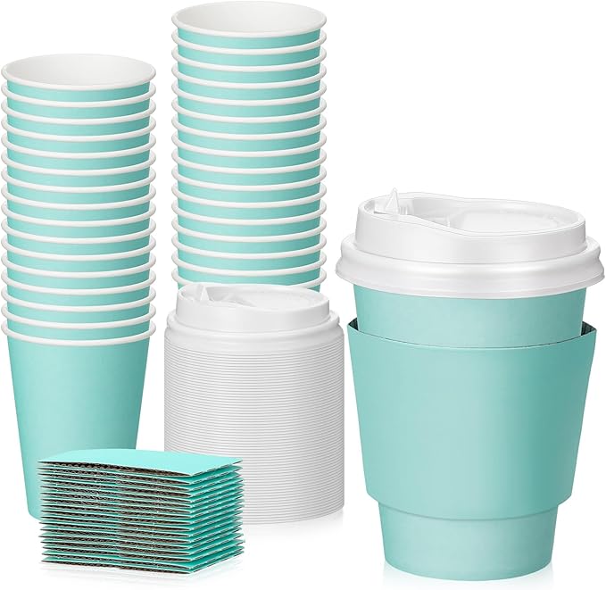 Patelai 48 Pcs 12 oz Disposable Coffee Cups by Patelai