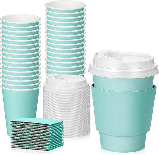 Patelai 48 Pcs 12 oz Disposable Coffee Cups by Patelai