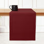 D'Moksha Homes Linen Dark Red Table Runner 132 Inches Long - 100% Pure Linen Extra Long Table Runner 14 x 132 Inch for Valentines, Spring - Machine Washable