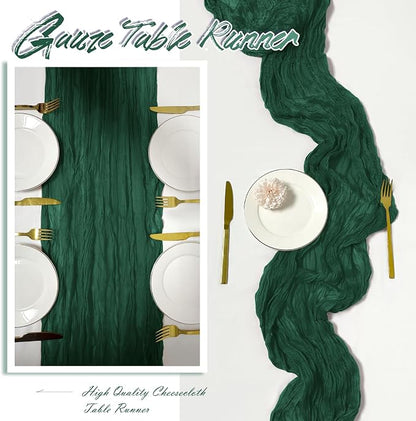 30 Pack Emerald Green Cheesecloth Table Runner 17 x 108 inch Cheese Cloth Table - Image 6