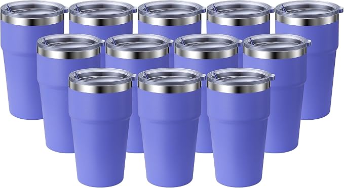 MEWAY 16oz Tumbler Double Wall Vacuum Insulated Travel Mug Bulk, Stainless by MEWAY