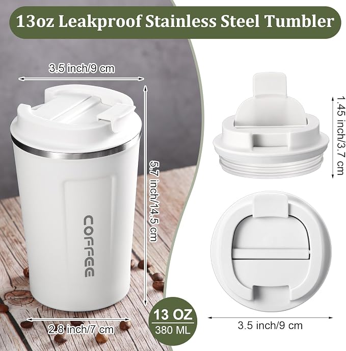 Sieral 4 Pcs 13 oz Travel Coffee Mug Insulated Reusable Coffee Cups - Image 2