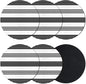 Retro Black Stripes Coasters Set of 6, Absorbent Coasters by Unknown