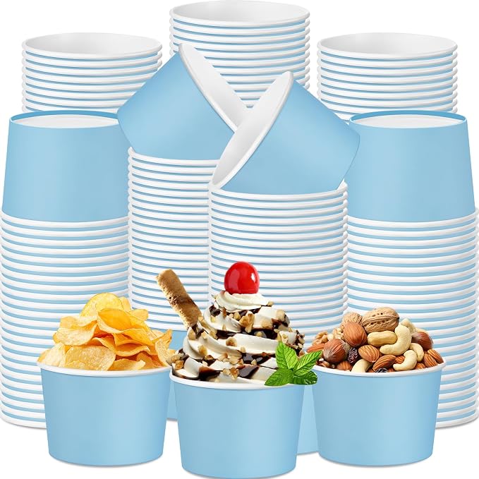Jingmore Paper Ice Cream Cups 9oz Colored Disposable Dessert Bowls by Jingmore