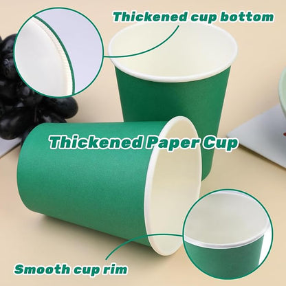 50 Pack 8 oz Disposable Paper Cups, Hot/Cold Beverage Drinking Cups - Image 6