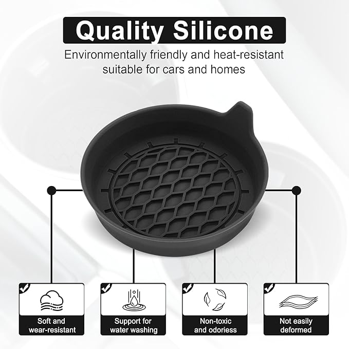 Car Cup Holder Coaster, Silicone Cup Holder Insert, Universal Non-Slip Cup - Image 5