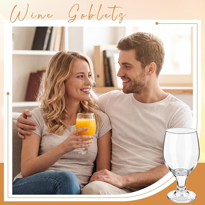 Patelai Set of 1 Water Goblet, 13.5 oz Clear Drinking Glasses Bulk Dishwasher - Image 7