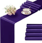 Manyshofu Dark Purple Satin Table Runner 12x108 by Manyshofu