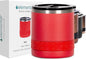 Elemental Recess Lowball Tumbler, 10oz Triple Wall Stainless Steel Cup with Non-Shattered Tritan Lid, Insulated Whiskey Glass, Insulated Coffee Tumbler Mug for Hot & Cold Drinks - Red