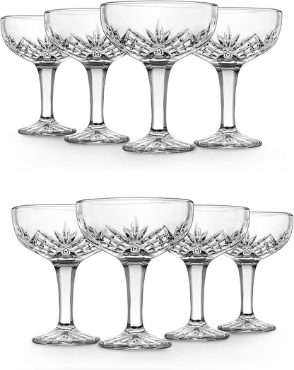 Godinger Champagne Glasses, Champagne Glass Set, Coupes Barware Glasses - 6oz. by Godinger
