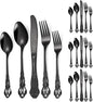 Black Silverware Royal Flatware Set by A%C2%B7HOUSEWARE