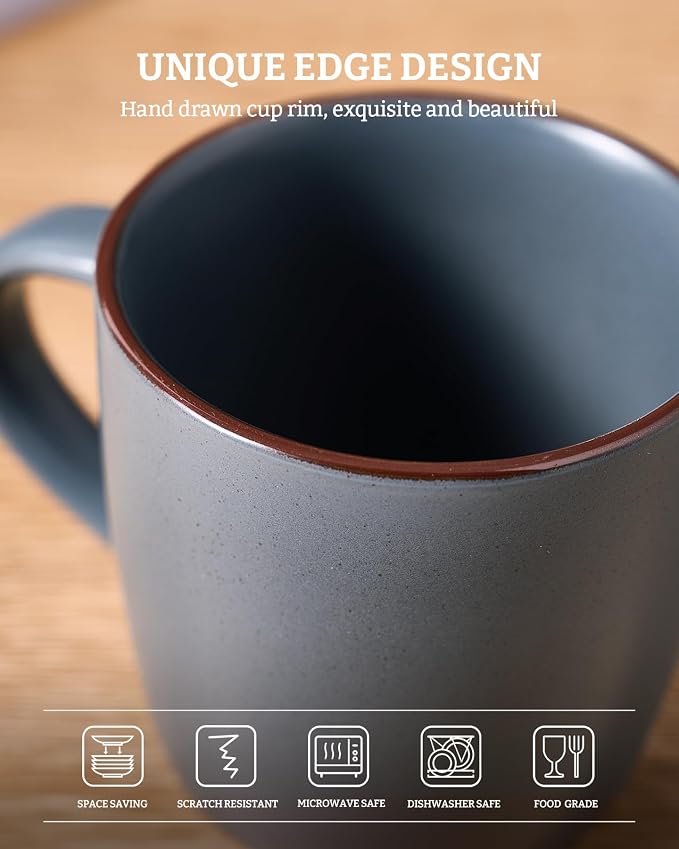 famiware Mercury Coffee Mugs 13 oz, Coffee Mugs Set of 4 - Image 5