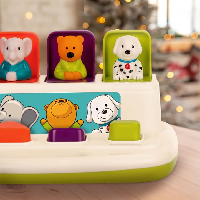Battat Pop-Up Toy, Pop-Up Pals Cause-and-Effect Animal Toy, 4 Pals | 4 animal - Image 3