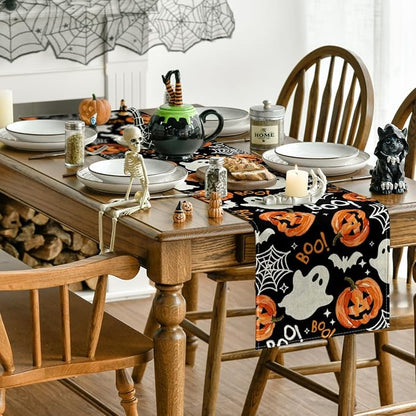 Artoid Mode 210 GSM Halloween Table Runner 13x60 Inch Home Party Decor | - Image 4