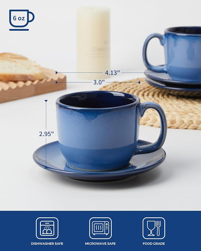 Pokini Stoneware Coffee Cups - Image 2
