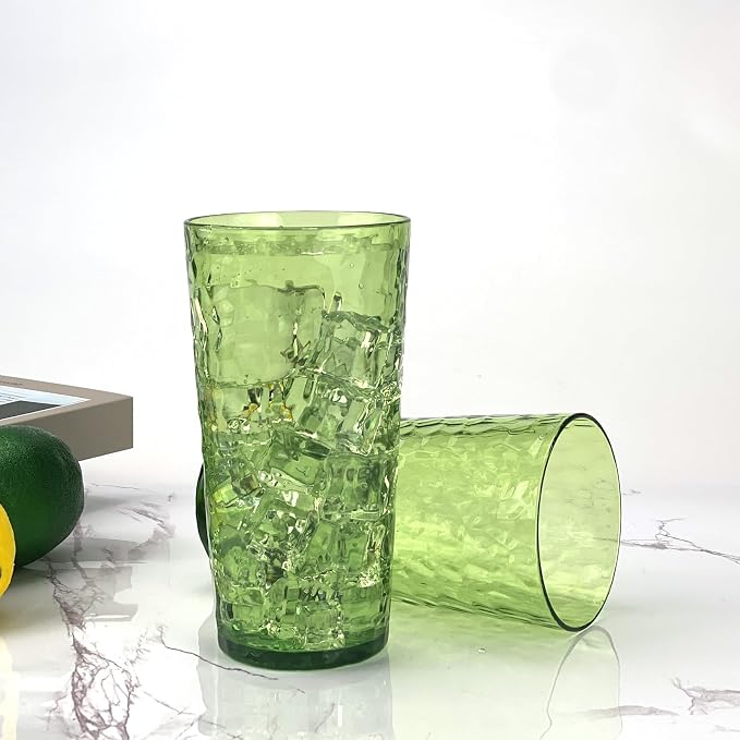 Yalin 24-Ounce Plastic Tumbler Acrylic Drinking Glasses, Reusable Plastic Cups - Image 2