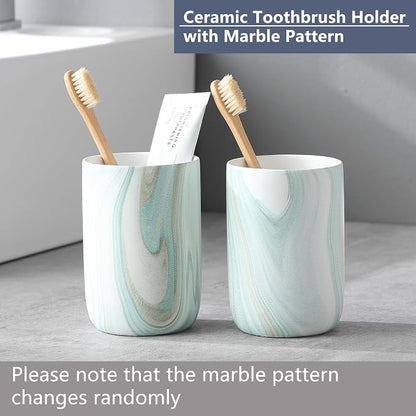 Green Marble Toothbrush Holder - Image 4