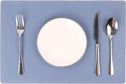 Faux Leather Placemats, PU Table Mats, Set of 4, Waterproof, Stain Resistant, Heat Resistant, Non-Slip Easy to Clean for Kitchen Dining Table,Conference Table