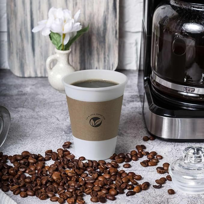 KTOB [50 pack 12 oz Compostable Coffee Cups - Image 4