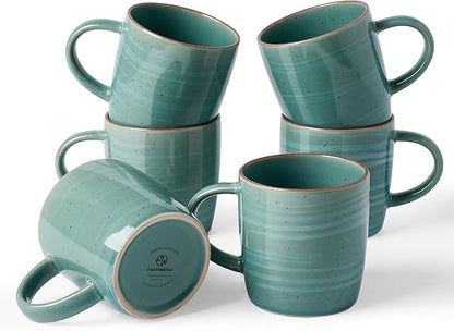 famiware Coffee Mugs Set of 6, Meteor 13 oz Ceramic Mug Cup Set by Famiware