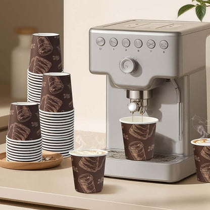 300 Pack 6 oz Disposable Paper Cups, Food Safe Paper Coffee Cups Hot Cold Beverage Drinking Cup for Coffee, Water, Tea, Juice, Espresso
