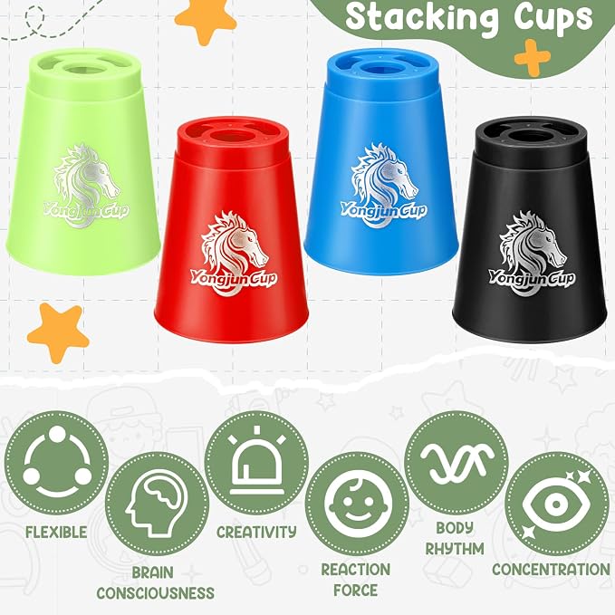 Libima 48 Pcs Sports Stacking Cups Set Stacking Cup Classic Games Speed - Image 2
