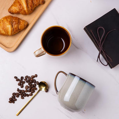 LERATIO Ceramic Coffee Mugs Set of 6, 12oz Handmade Coffee Mugs Set | Large - Image 3