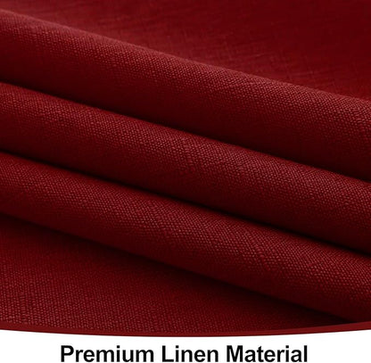 Smiry Rectangle Table Cloth Linen Textured, Waterproof Spillproof Anti-Wrinkle Burlap Tablecloth, Washable Decorative Fabric Table Cover for Dining, Party, Banquet, 60 x 120 Inch, Red