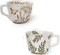 Vintage Ceramic Mug Set - 12 oz Unique Ceramic Coffee Mugs & Tea Cups by ZPGXLRZ
