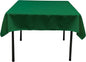 LA Linen Polyester Poplin Washable Square Tablecloth, Stain and Wrinkle Resistant Square Table Cover 52x52, Fabric Table Cloth Square for Dining, Kitchen, Party, Holiday 52 by 52-Inch, Emerald Green