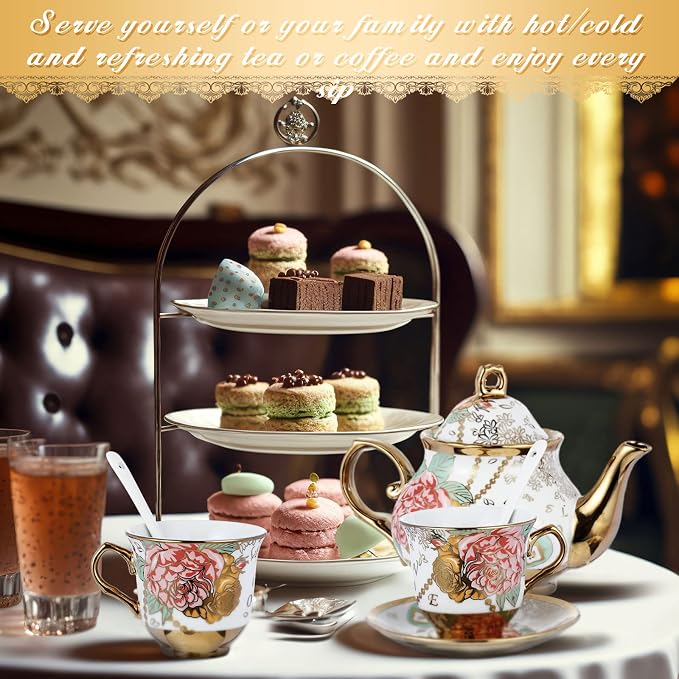 Zhehao 20 Pcs Porcelain Tea Set - Image 5