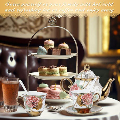 Zhehao 20 Pcs Porcelain Tea Set - Image 5