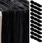 10 Pack Black Cheesecloth Table Runner 35x120 Inch 10Ft Rustic Gauze Cheese by SuBleer