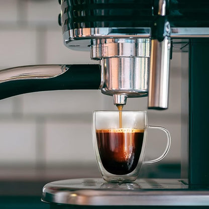 12 Oz Double Walled Glass Coffee Mugs - Image 6