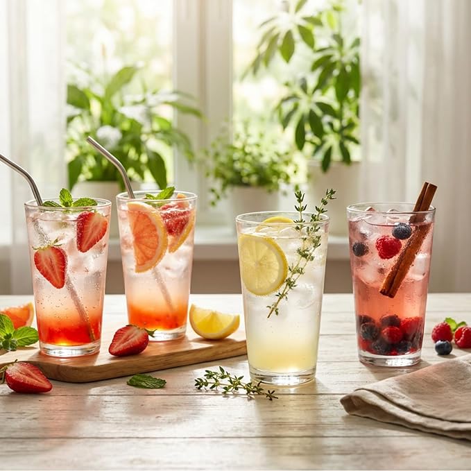 CUCUMI 16 Oz Beer Pint Glasses Set of 12 | Drinking Glasses, Cocktail Glasses - Image 6