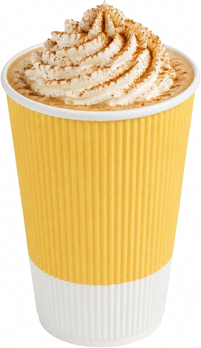 Restaurantware 16 Ounce Double Wall Disposable Coffee Cups, 500 Insulated Light by Restaurantware
