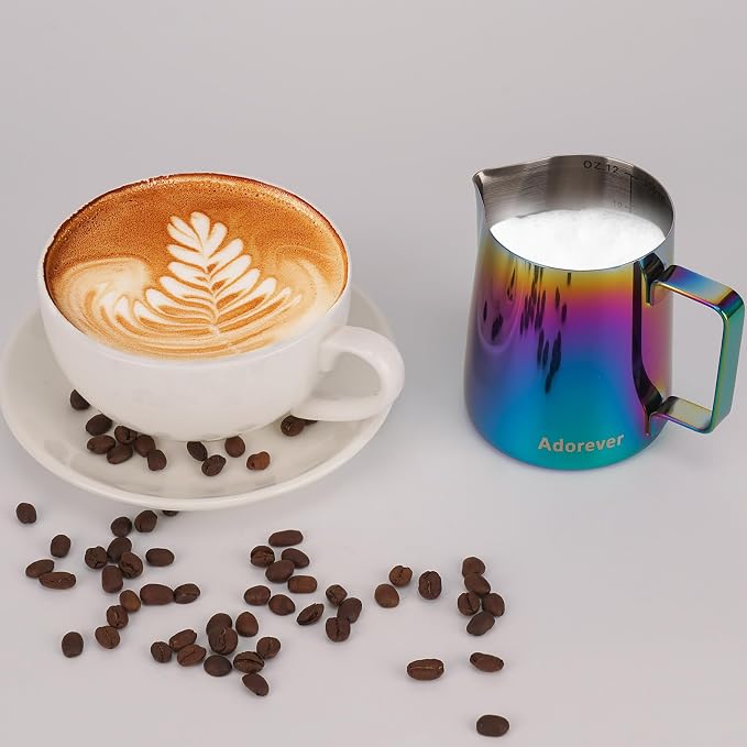 Milk Frothing Pitcher Colorful 350ml Steaming Pitchers Stainless Steel Milk - Image 4