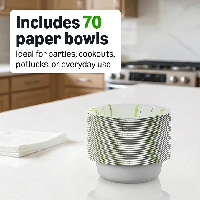 Amazon Basics Everyday Paper Bowls, 10 Oz, Disposable, Packaging May Vary - Image 5