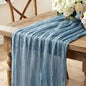 6Pcs Blue Table Runner, 10FT Dust Blue Cheesecloth Table Runners 35*120inch by Miucat