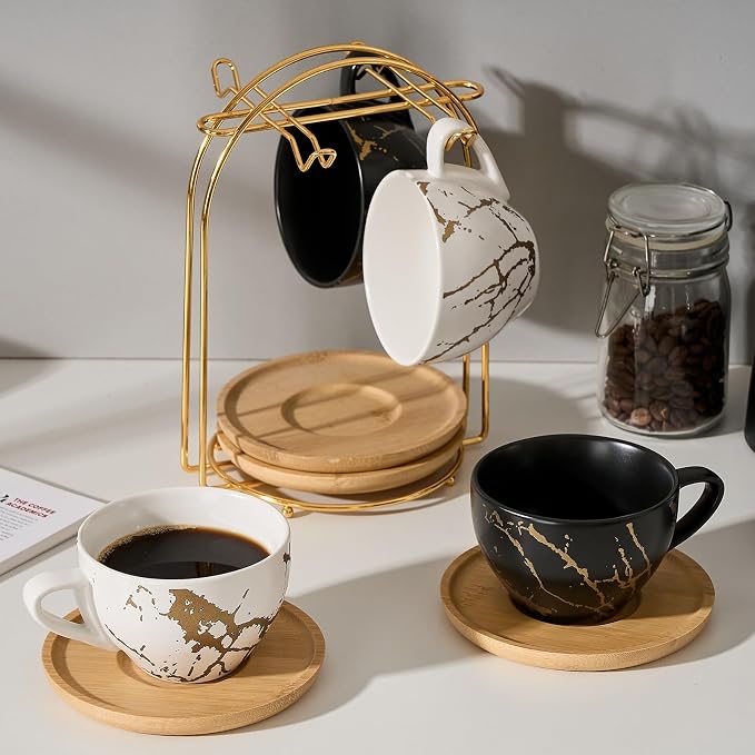 LUKA Ceramic Demitasse Espresso Cups Set - Image 7