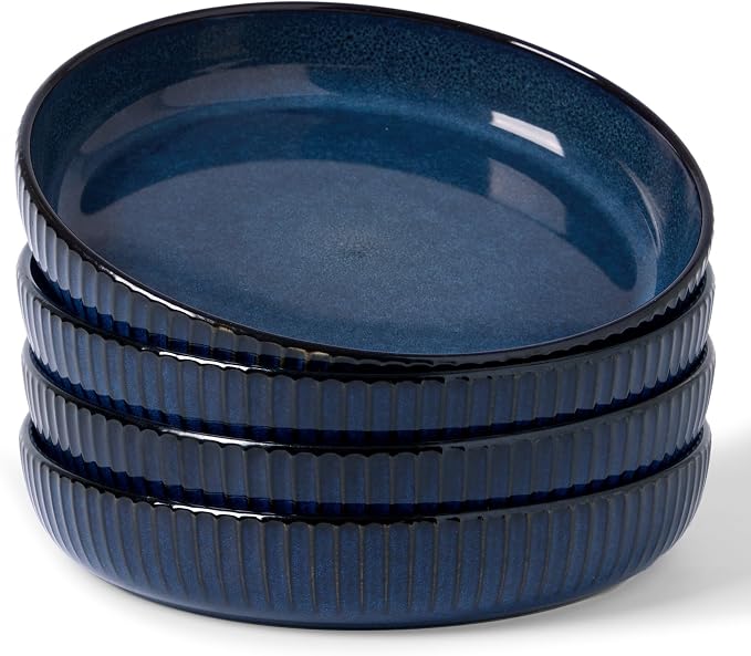 famiware Starlight Large pasta bowls set of 4, Serving Bowls by Famiware