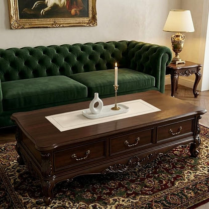 Signature Linen™ by D'Moksha Ivory Table Runner 48 Inches, 100% Pure Linen - Image 2