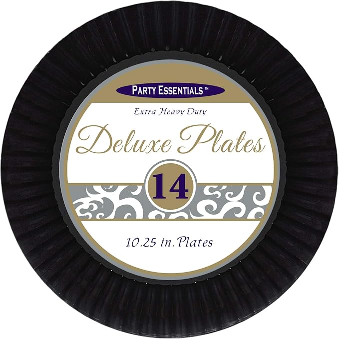 Party Essentials Deluxe Quality Hard Plastic 10.25-Inch Party/Dinner Plates - Image 2