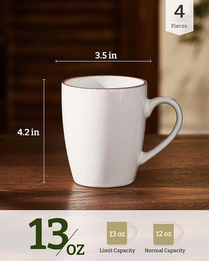 famiware Venus Coffee Mugs Set of 4, 13 oz Ceramic Stoneware Mug Cup Set | - Image 4