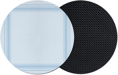 Light Blue Grid Coasters Set of 2 Absorbent Coasters by Unknown