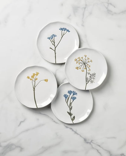 Lenox Wildflowers 4-Piece Tidbit Plates, Dessert Plate Set - Image 3