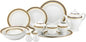 Euro Porcelain 57-pc Banquet Dinnerware Set, Luxury Bone China Tableware, Service for 8